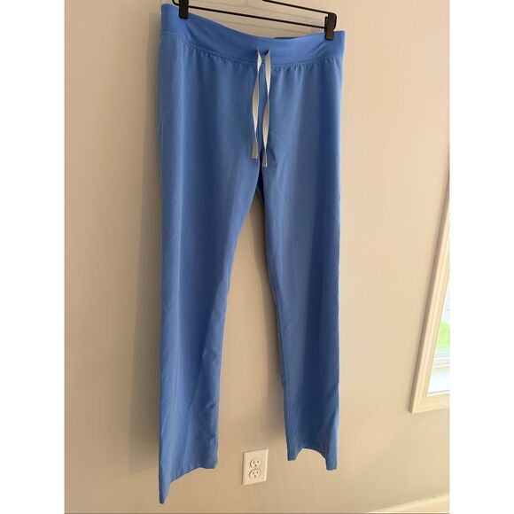 Figs Livingston Basic Pants Scrubs, Women’s M/T, Capri Blue - Picture 5 of 9
